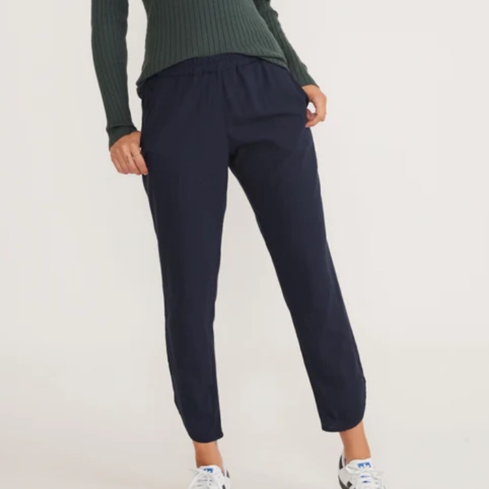 Marine Layer Navy Straight-Leg Pants